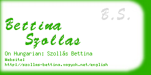 bettina szollas business card